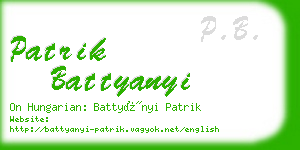 patrik battyanyi business card